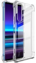 IMAK Sony Xperia 1 II Hoesje TPU met Screenprotector Transparant