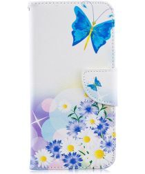 Geen Huawei Y6 2019 / Y6s Book Case Hoesje Butterflies Print