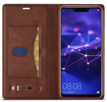 LC.IMEEKE Huawei Mate 20 Lite Retro Portemonnee Hoesje Kunstleer Bruin