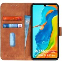 Khazneh Huawei P30 Lite New Edition Hoesje Portemonnee Vintage Bruin