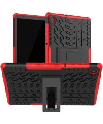 Geen Lenovo Tab M10 Plus / FHD Plus Hoes Robuust Hybride Back Cover Rood
