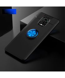 Geen Xiaomi Redmi Note 9S / Note 9 Pro Hoesje met Ring Kickstand Blauw