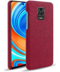 Geen Xiaomi Redmi Note 9S / Note 9 Pro Stoffen Hoesje Back Cover Rood