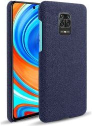 Geen Xiaomi Redmi Note 9S / Note 9 Pro Stoffen Hoesje Back Cover Blauw