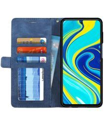 Khazneh Xiaomi Redmi Note 9S / Note 9 Pro Hoesje Vintage Wallet Blauw