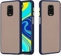 Geen Xiaomi Redmi Note 9S / Note 9 Pro Hoesje met Shock Proof Bumper Blauw