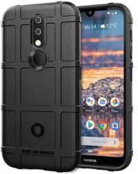 Geen Nokia 4.2 Hoesje Shock Proof Rugged Shield Zwart