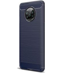 Selected by GSMpunt.nl Xiaomi Poco X3/X3 Pro Hoesje Geborsteld TPU Flexibele Back Cover Blauw