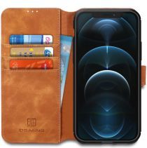 DG Ming Apple iPhone 12 Pro Max Hoesje Retro Wallet Book Case Bruin