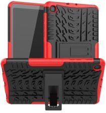 Geen Samsung Galaxy Tab A 8.4 (2020) Hoes Hybride Back Cover Rood