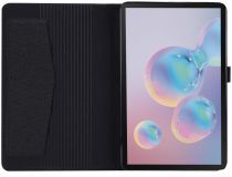 Geen Samsung Galaxy Tab A 8.4 (2020) Stoffen Tri-Fold Hoes Zwart