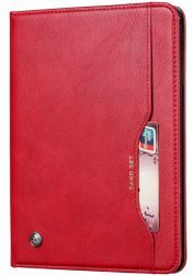 Geen Samsung Galaxy Tab A 8.4 (2020) Portemonnee Tri-Fold Hoes Rood