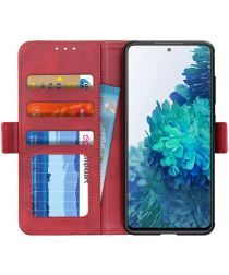 Geen Samsung Galaxy S20 FE Hoesje Wallet Book Case Rood
