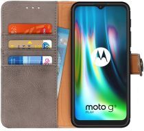 Geen Motorola Moto G9 Play / Moto E7 Plus Hoesje Portemonnee Vintage Grijs