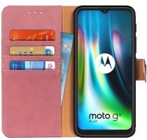 Geen Motorola Moto G9 Play / Moto E7 Plus Hoesje Portemonnee Vintage Roze