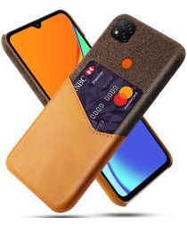 Geen Xiaomi Redmi 9C Stoffen Hoesje met Kaartsleuf Bruin