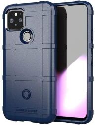 Geen Google Pixel 5 Hoesje Shock Proof Rugged Shield Blauw