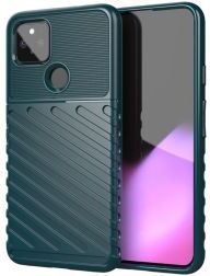 Geen Google Pixel 4A 5G Twill Thunder Texture Back Cover Groen