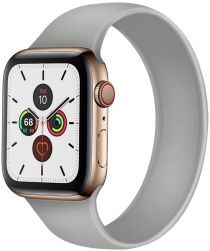 Geen Geschikt voor Apple Watch 41MM / 40MM / 38MM Bandje Solo Loop Grijs (Maat: M)