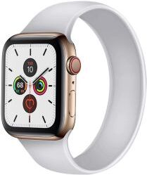 Geen Apple Watch 45MM / 44MM / 42MM Bandje Solo Loop Siliconen Wit (Maat: S)