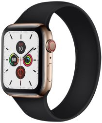 Geen Apple Watch 45MM / 44MM / 42MM Bandje Solo Loop Siliconen Zwart (Maat: L)