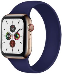 Geen Apple Watch 45MM / 44MM / 42MM Bandje Solo Loop Siliconen Blauw (Maat: L)