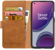 Rosso Element OnePlus 8T Hoesje Book Cover Wallet Case Lichtbruin