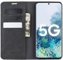 Geen Samsung Galaxy S20FE Hoesje Wallet Book Case Kunstleer Zwart