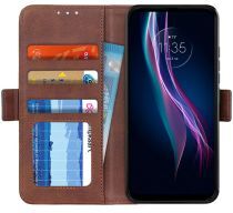 Geen Motorola Moto One Fusion Plus Portemonnee Stand Hoesje Coffee