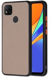 Geen Xiaomi Redmi 9C Matte Hoesje met Bumper Zwart