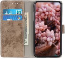 Geen Nokia 8.3 Hoesje Portemonnee Book Case Kunstleer Licht Bruin