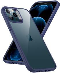 ESR Classic Hybrid Apple iPhone 12 / 12 Pro Hoesje Transparant Blauw