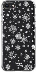 HappyCase Apple iPhone SE 2020 Hoesje Flexibel TPU Sneeuwvlokken Print