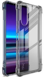 IMAK Sony Xperia 5 II Hoesje TPU met Screenprotector Transparant Zwart