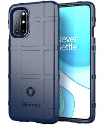 Geen OnePlus 8T Back Cover Hoesje Rugged Armor Blauw