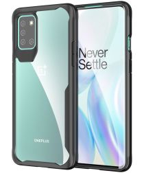 Geen OnePlus 8T Back Cover Hoesje Hybride Shockproof Transparant Zwart