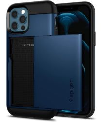 Spigen Slim Armor CS Apple iPhone 12 / 12 Pro Hoesje Navy Blue