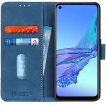 KHAZNEH Oppo A53 / A53s Hoesje Retro Wallet Book Case Blauw