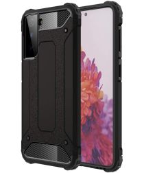 Selected by GSMpunt.nl Samsung Galaxy S21 Hoesje Shock Proof Hybride Back Cover Zwart