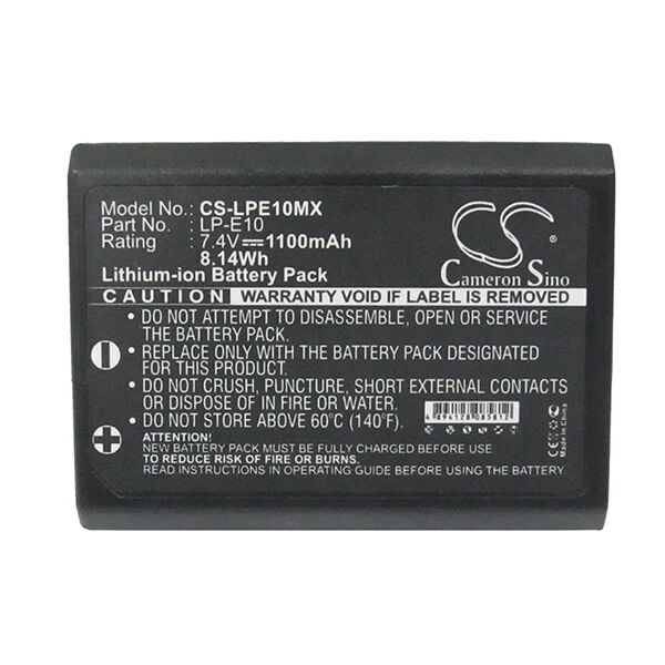 Cameron Sino Lpe10Mx Battery Replacement For Canon Camera