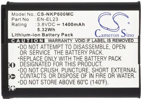 Cameron Sino Nkp600Mc Battery Replacement For Nikon Camera