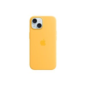 Apple Smartphone Silikon Case mit MagSafe, iPhone 15, Warmgelb Warmgelb Größe