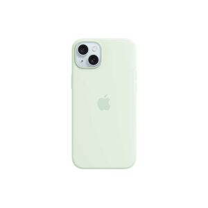 Apple Smartphone Silikon Case mit MagSafe, iPhone 15 Plus, Blassmint Schwarz Größe