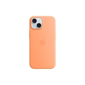 Apple Smartphone Silikon Case mit MagSafe, iPhone 15, Sorbet Orange Sorbet Orange Größe