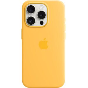 Handyhülle »Silicone Case mit MagSafe iPhone 15 Pro«, Apple iPhone 15 Pro gelb Größe