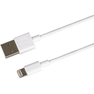 PremiumCord Apple Lightning auf USB Kabel 0,5m , für Apple iPhone / iPad / iPod, Apple Lightning 8-pin Stecker auf USB 2.0 Stecker, weiß