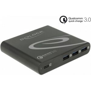 DeLock 41431 - USB Ladegerät 1 x USB Type-C PD 85 W + 3 x USB Typ-A Qualcomm Quick Charge 3.0