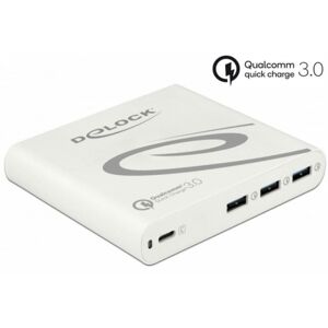 Delock 41432 - USB Ladegerät 1 x USB Type-C PD 85 W + 3 x USB Typ-A Qualcomm Quick Charge 3.0