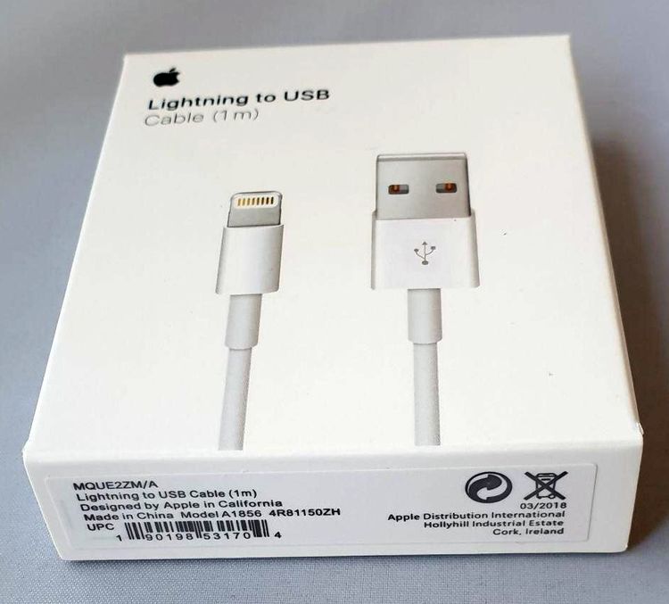 Apple Originalverpackung Apple MQUE2ZM/A Lightning Ladekabel, iPhone 12 11 XS XR  X 8 7 SE / iPad iPod