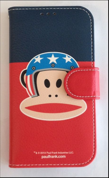 Paul Frank Original Paul Frank® Diary Tasche Cover Kunstleder für Samsung Galaxy S4 / LTE mit Design Helmet Blau